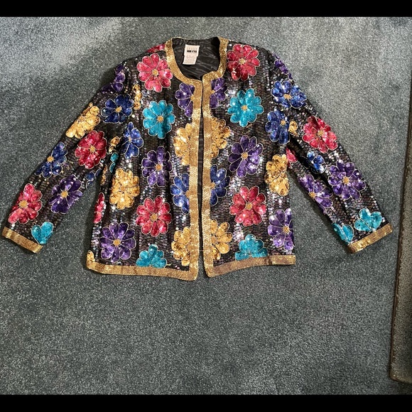 Vintage Leslie Fay Sequined Jacket. - Picture 7 of 12